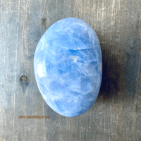 Image 2 of Blue Calcite Palm Stones, Blue Calcite, For calm, clarity, and authentic expression 