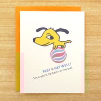 Image 1 of On The Ball Get Well Card