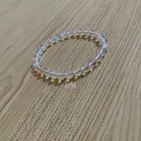 Image 3 of Angel Aura Quartz Bracelet, Rainbow Aura Quartz Gemstone Stretch, Mystic Quartz Crystal Bracelet