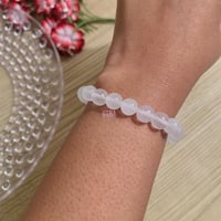 Image 2 of White Moonstone Bracelet, Moonstone Jewelry, Healing Crystal, Beaded Bracelet for Women, Layering Br