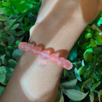 Image 2 of Cherry Quartz Bracelet, Natural Stone Bracelet, Pink Beaded Bracelet, Love Attraction Bracelet, Joy 