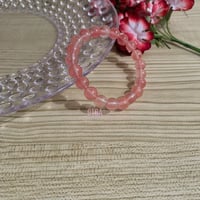 Image 4 of Cherry Quartz Bracelet, Natural Stone Bracelet, Pink Beaded Bracelet, Love Attraction Bracelet, Joy 
