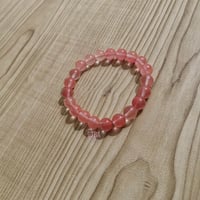Image 3 of Cherry Quartz Bracelet, Natural Stone Bracelet, Pink Beaded Bracelet, Love Attraction Bracelet, Joy 