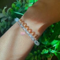 Image 2 of Clear Quartz Bracelet, Clear Quartz Crystal, Natural Stone, Stretch Bracelet, Chakra Balancing, Clar