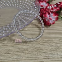 Image 4 of Clear Quartz Bracelet, Clear Quartz Crystal, Natural Stone, Stretch Bracelet, Chakra Balancing, Clar