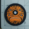 Orange Monster Circle Patch