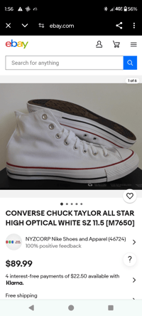 White and red chucks