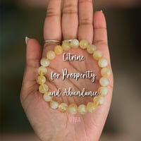 Image 1 of Citrine Bracelet, Citrine Crystal, Natural Stone Stretch Bracelet, Healing Crystal Bracelet