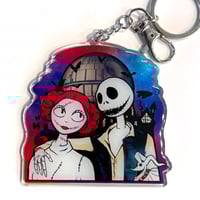 Nightmare Strikes Back - Han Solo and Leia - nightmare before Christmas keychain