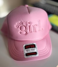 Image 1 of “God’s Girl” Pink Trucker Hat
