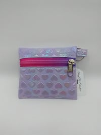 Image 2 of Shiny hearts key fob pouches - 2 Variants. 