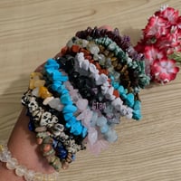 Image 4 of Crystal Chip Bracelets, Crystal Stretchy Chip Bracelet, Chip Gemstone Bracelet, Chip Bracelet