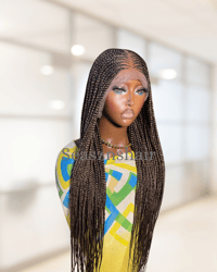 Image 2 of Middle Part Ghana Braid
