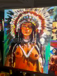 "Native Woman" Painting by Nitrahawk