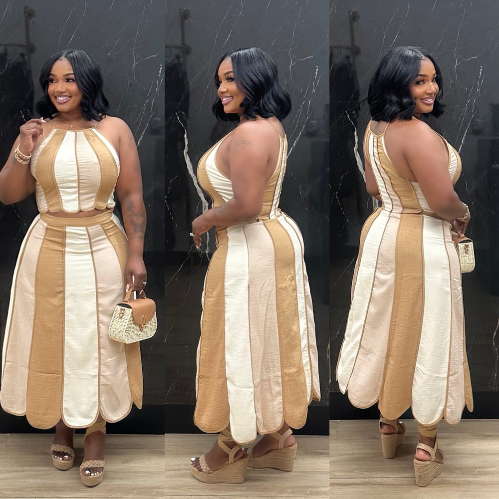 Image of GENESIS SKIRT SET-nude 