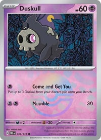 Duskull (Poke Ball Pattern) - SV: Prismatic Evolutions - Lightly Played