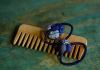 Image 4 of  Fabric Decorated Hair Tie – Vintage Fabric Handmade Hair Accessory