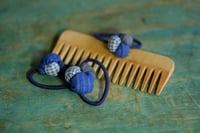 Image 5 of  Fabric Decorated Hair Tie – Vintage Fabric Handmade Hair Accessory