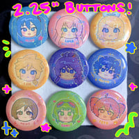 Image 4 of 2.25" Holo Vocaloid Buttons (LAST CHANCE)