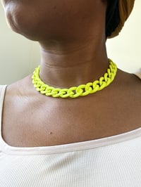 Image 1 of Matte Curb Chain Choker in High Vis