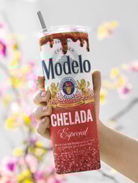 Image 1 of Modelo Chelada 20oz Skinny Tumbler.