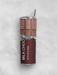 Image 3 of Hershey's 20oz Skinny Tumblers W/Lid &amp; Straw.