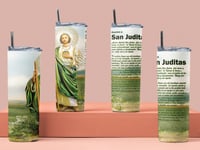Image 4 of San Judas 20oz Tumbler with Straw and Lid.