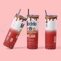 Image 4 of Modelo Chelada 20oz Skinny Tumbler.