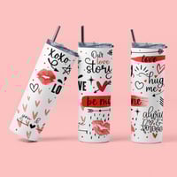 Image 1 of Valentine's Day 20oz Thermal Tumbler.