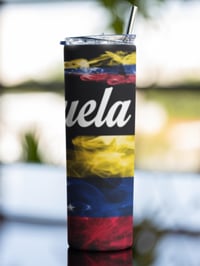 Image 2 of Venezuela 20oz Stainless Steel Thermal Skinny Tumbler.