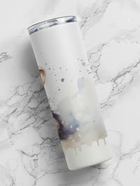 Image 3 of Bear Reading 20oz Thermal Tumbler With Straw. 