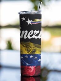 Image 3 of Venezuela 20oz Stainless Steel Thermal Skinny Tumbler.