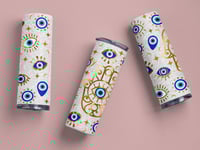 Image 5 of Evil Eye With Hand 20oz Tumbler With Straw and Leak Proof Lid.