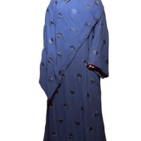 Image 1 of New collection double chiffon closed Abaya Blue