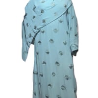 Image 4 of New collection double chiffon closed Abaya Dusty 