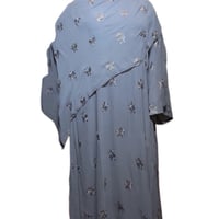 Image 2 of New collection double chiffon closed Abaya Gray