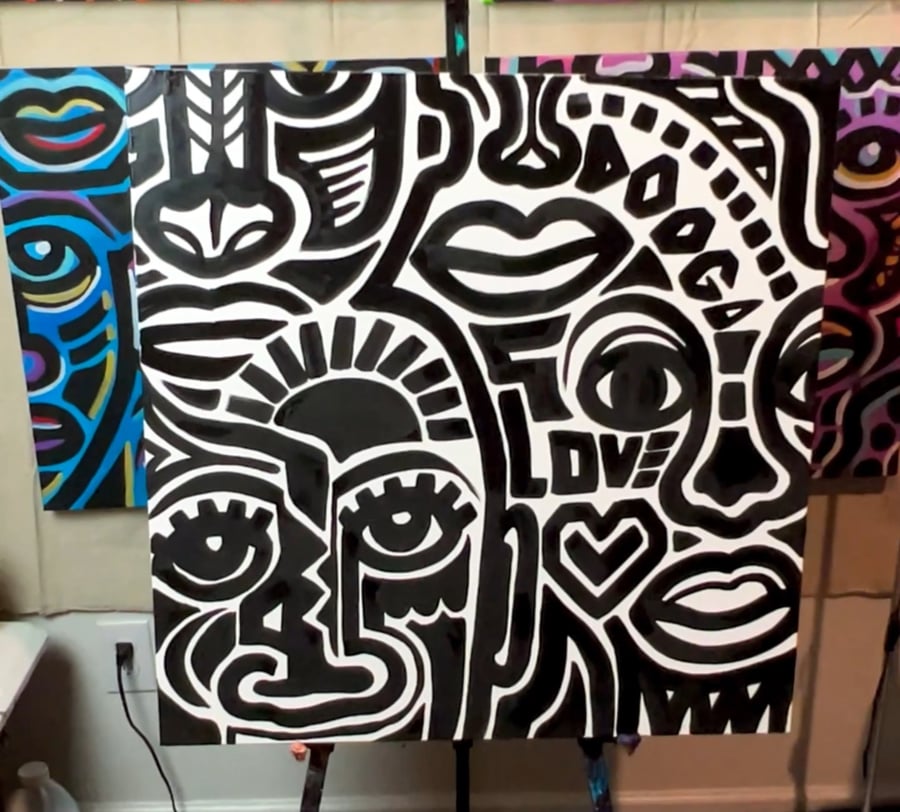 Image of Faces 9 - ORIGINAL PAINTING 