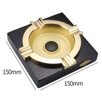 Image 3 of Executive Ashtray – Onyx Wood & Gold Edition