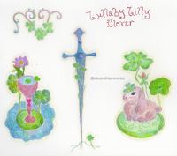 Image 2 of Lucky Lily Pond :Lullaby Notes Sticker Sheet 