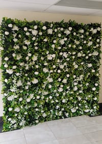 Image 2 of Greenery  Flower  Wall Backdrop Green /white