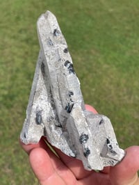 Image 3 of Mongolian Quartz with Calcite and Hematite Flowers #1617