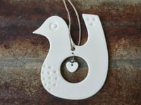 Image 1 of Porcelain Bird & Heart