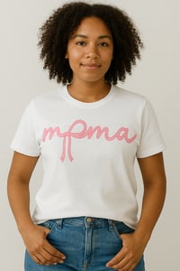 Image 1 of "Mama" Bow Tee – Coquette Edition
