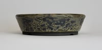 Image 1 of Round bonsai pot in a crawl glaze. D.163mm