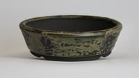 Image 5 of Round bonsai pot in a crawl glaze. D.163mm
