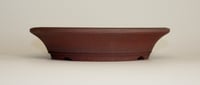 Image 1 of Round unglazed red bonsai pot. D.185mm