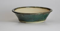 Image 5 of Round bonsai pot in a copper green glaze. D.177mm