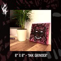 Image 3 of 6" X 6" - "INK GRINDER" CANVAS