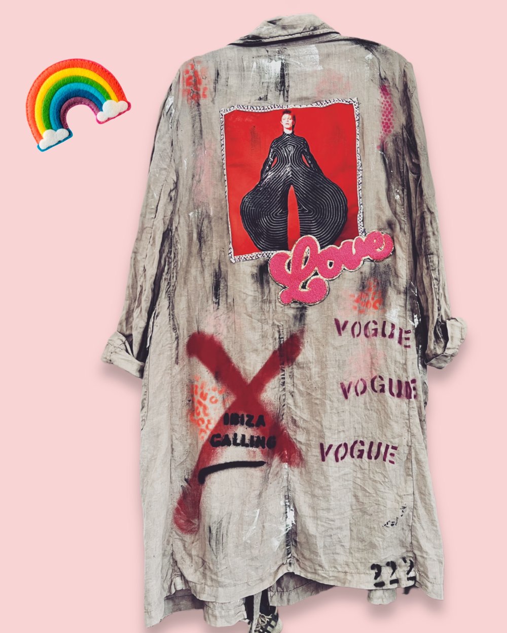 Image of Love Lino ¥ unisex ¥ upCyclinG viLLaGe punK¥IbiZa ¥TrenChcoaT¥ festivaL
