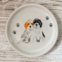 Image 1 of Two Little Dogs Handmade Ceramic Dish